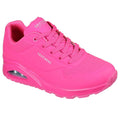 Hot Pink - Front - Skechers Womens-Ladies Uno - Night Shades Trainers