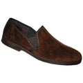 Brown - Front - GBS Exeter Mens Twin Gusset Slipper - Mens Slippers