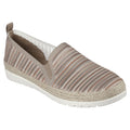 Taupe-Multicoloured - Front - Skechers Womens-Ladies BOBS Flexpadrille 3.0 - Island Muse Espadrilles