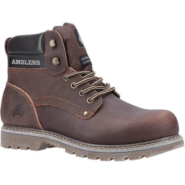 Brown Crazy Horse - Front - Amblers Dorking Mens Casual Leather Boot - Mens Boots - Mens Boots