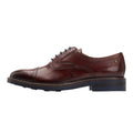 Brown - Side - Base London Mens Tatton Leather Derby Shoes