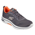 Charcoal-Orange - Front - Skechers Mens Go Walk 2.0 Idyllic Arch Fit Trainers