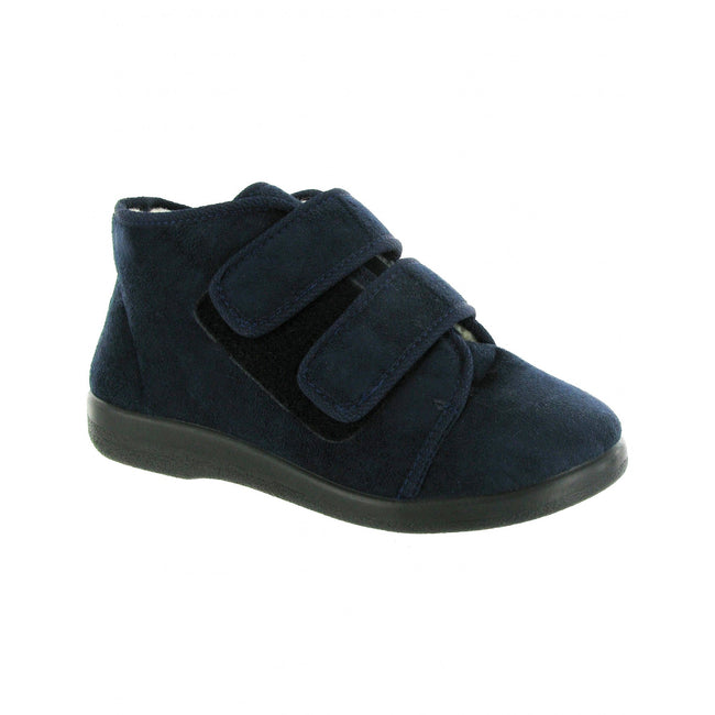 Navy - Front - GBS Med Torbay Unisex Extra Wide Fit Slipper