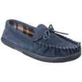 Navy - Front - Cotswold Suede Alberta Slipper - Mens Slippers