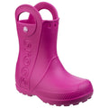 Candy Pink - Front - Crocs Childrens-Kids Handle It Wellington Boots