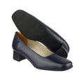 Navy - Pack Shot - Amblers Walford Ladies Leather Court - Womens Shoes
