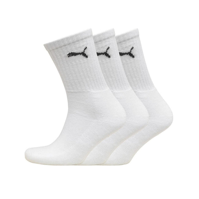 White - Front - Puma Crew Sport Socks 3 Pair Pack - Mens Socks