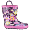 Flower - Back - Cotswold Childrens Puddle Boot - Girls Boots
