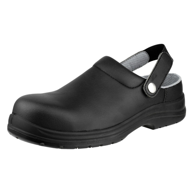 Black - Pack Shot - Amblers FS514 Unisex Clog Style Safety Shoes