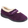 Plum - Front - Fleet & Foster Womens-Ladies Capa Floral Touch Fasten Slippers
