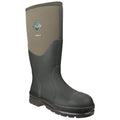 Moss - Front - Muck Boots Unisex Chore Classic Hi Steel Safety Wellington Boots