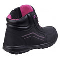 Black - Back - Amblers Safety Womens-Ladies Composite Safety Boots With Side Zip