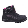 Black - Side - Amblers Safety Womens-Ladies Composite Safety Boots With Side Zip