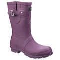 Purple - Front - Cotswold Womens-Ladies Windsor Short Waterproof Pull On Wellington Boots