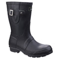 Black - Front - Cotswold Womens-Ladies Windsor Short Waterproof Pull On Wellington Boots