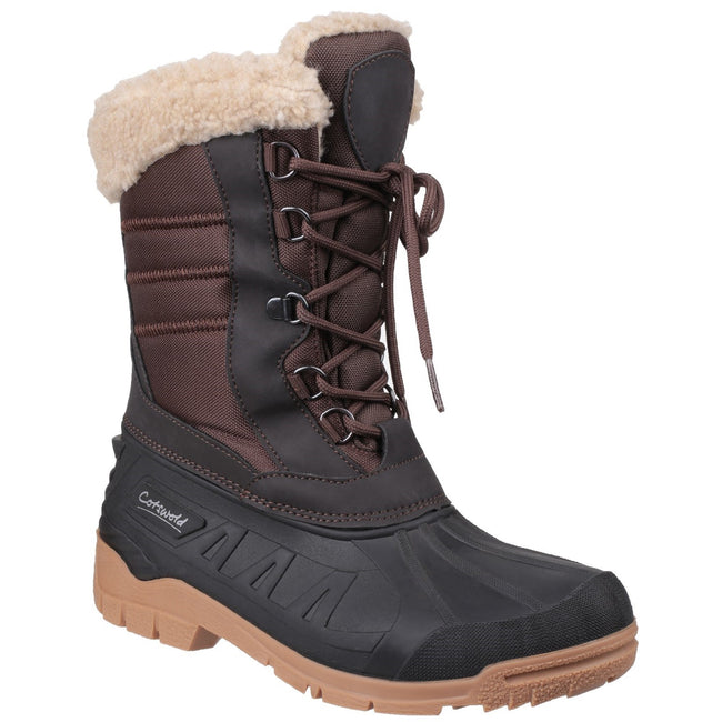 Brown - Front - Cotswold Womens-Ladies Coset Waterproof Tall Hiking Boots