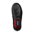 Black - Pack Shot - Skechers Mens Leather Flex Advantage SR - Bronwood Slip On Shoes
