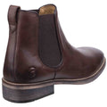Dark Brown - Lifestyle - Cotswold Mens Corsham Town Leather Pull On Casual Chelsea Ankle Boots