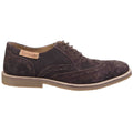 Brown - Back - Cotswold Mens Chatsworth Suede Oxford Brogue Lace Up Casual Shoes