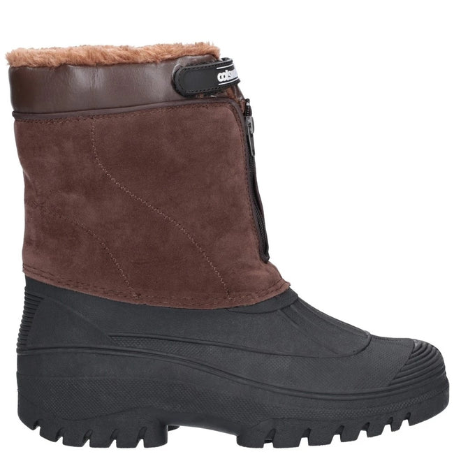 Brown - Back - Cotswold Mens Venture Waterproof Winter Boots