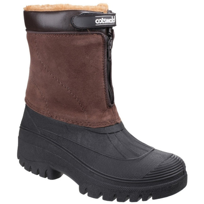 Brown - Front - Cotswold Mens Venture Waterproof Winter Boots