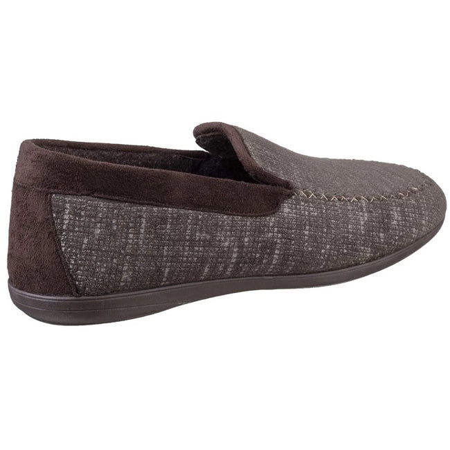 Brown - Lifestyle - Cotswold Mens Stanley Moc Toe Full Slipper