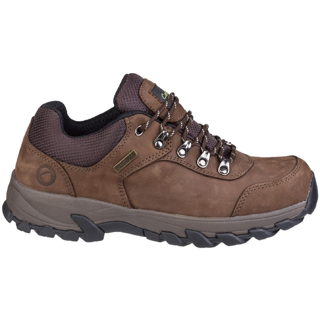 Brown - Back - Cotswold Mens Hawling Lace Up Walking Shoe