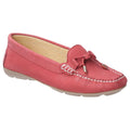 Red - Side - Hush Puppies Womens-Ladies Maggie Slip On Moccasin