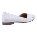 White - Lifestyle - Hush Puppies Womens-Ladies Marley Ballerina Leather Slip On Shoes