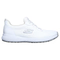 White - Back - Skechers Womens-Ladies Squad Lace Up Safety Shoes