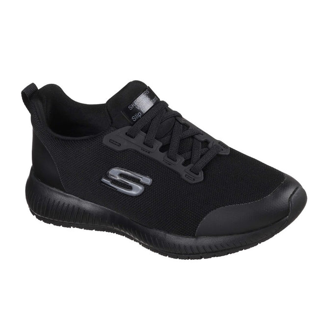 Black - Front - Skechers Womens-Ladies Squad Lace Up Safety Shoes