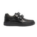 Black - Front - Geox Boys J Riddock Touch Fastening Leather Shoe