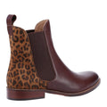 Brown Leopard Print - Side - Hush Puppies Womens-Ladies Chloe Slip On Leather Ankle Boot