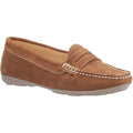 Tan - Front - Hush Puppies Womens-Ladies Margot Suede Leather Loafer Shoe