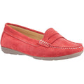 Red - Front - Hush Puppies Womens-Ladies Margot Suede Leather Loafer Shoe