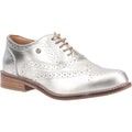 Gold - Front - Hush Puppies Womens-Ladies Natalie Lace Up Leather Brogue Shoe