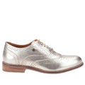 Gold - Back - Hush Puppies Womens-Ladies Natalie Lace Up Leather Brogue Shoe