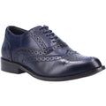 Navy - Front - Hush Puppies Womens-Ladies Natalie Lace Up Leather Brogue Shoe