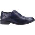 Navy - Back - Hush Puppies Womens-Ladies Natalie Lace Up Leather Brogue Shoe