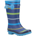 Blue-Green-Yellow - Front - Cotswold Boys Stripe Wellington Boot