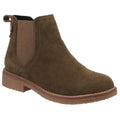 Khaki - Front - Hush Puppies Womens-Ladies Maddy Suede Ankle Boots