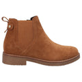 Tan - Back - Hush Puppies Womens-Ladies Maddy Suede Ankle Boots