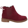 Bordeaux Red - Back - Hush Puppies Womens-Ladies Maddy Suede Ankle Boots