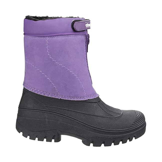 Purple - Back - Cotswold Venture Waterproof Ladies Boot - Ladies Boots - Textile-Weather Wellingtons