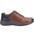 Tan - Back - Cotswold Mens Rollright Leather Casual Shoes