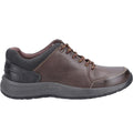 Brown - Back - Cotswold Mens Rollright Leather Casual Shoes