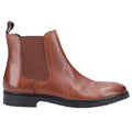 Tan - Back - Hush Puppies Mens Sawyer Leather Ankle Boots