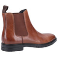 Tan - Side - Hush Puppies Mens Sawyer Leather Ankle Boots