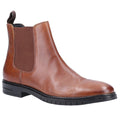 Tan - Front - Hush Puppies Mens Sawyer Leather Ankle Boots