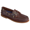 Maroon - Front - Sperry Mens Authentic Original Leather Boat Shoes